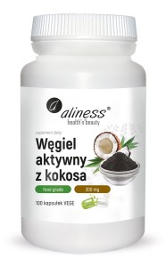 Węgiel aktywny z kokosa 100kaps., Aliness